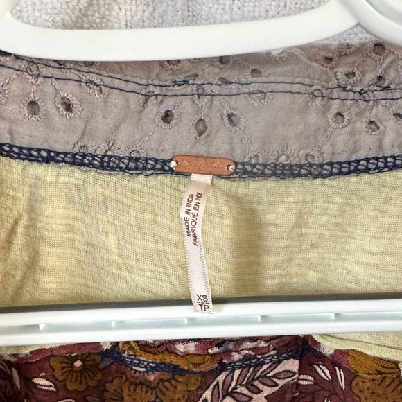 Free People Multicolor Striped Patchwork Blouse - Picture 2 of 5